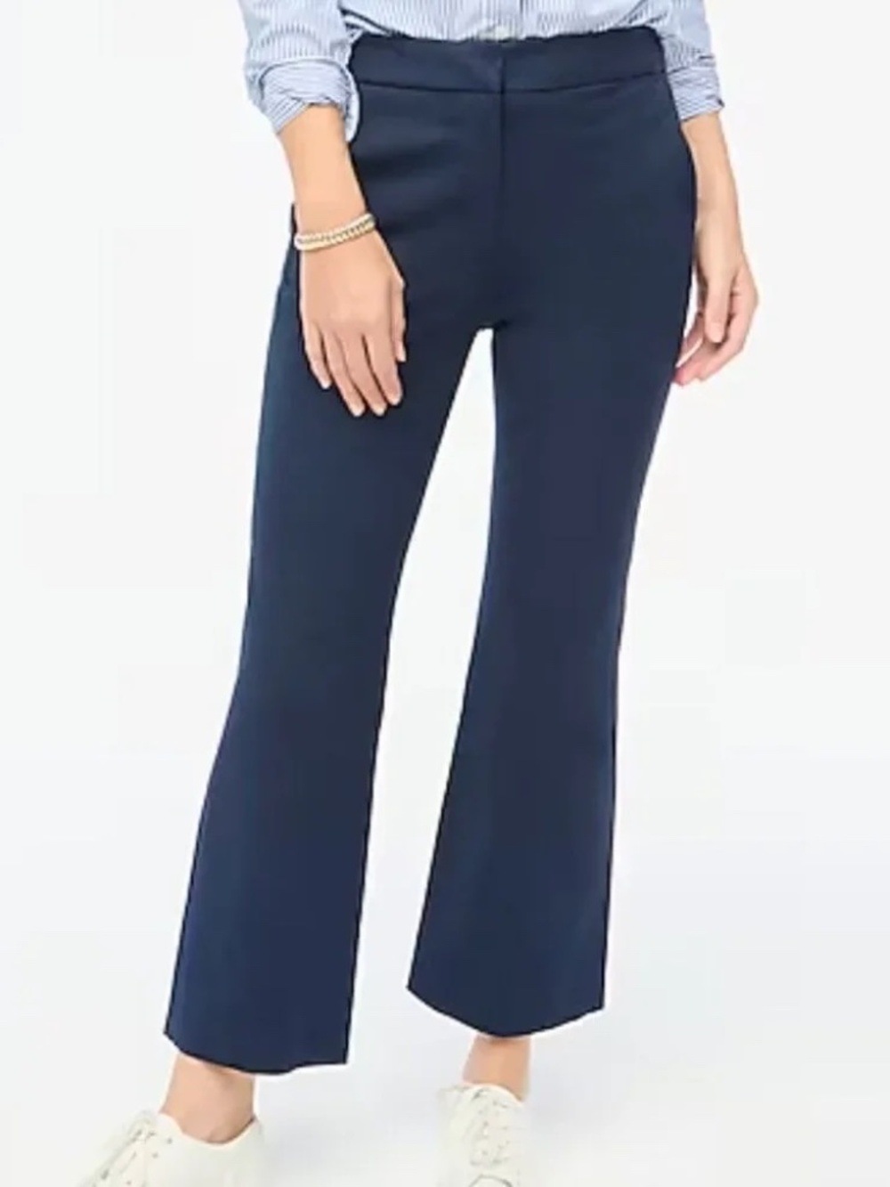 J. Crew Navy Cropped Kelsey Flare Leg Pants Size 12